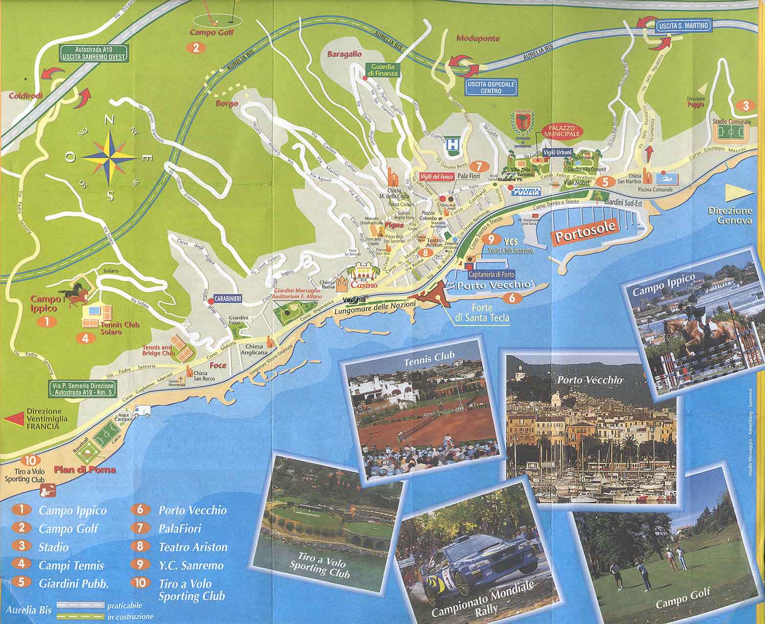 san remo italy tourist map